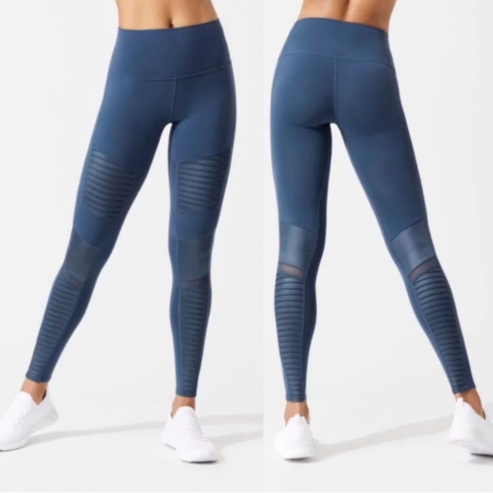 ALO Teal Moto Leggings